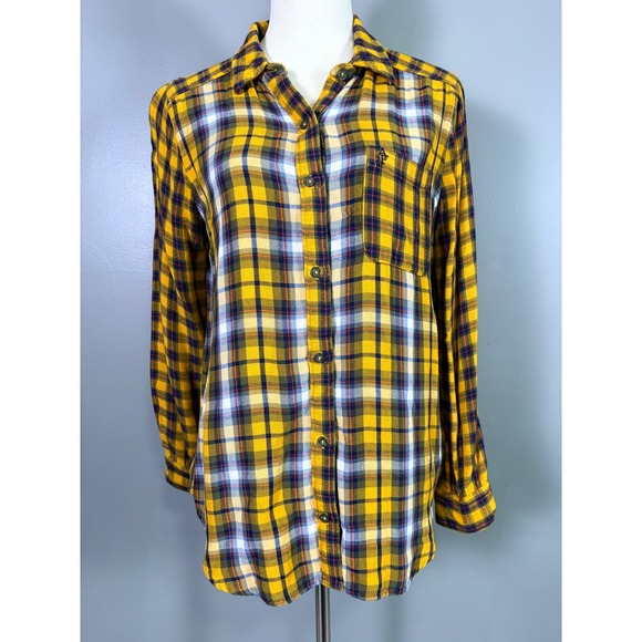 Abercrombie & Fitch Tops - Abercrombie & Fitch Plaid Top Women M Viscose Preppy Academia Cabin Cozy Classic